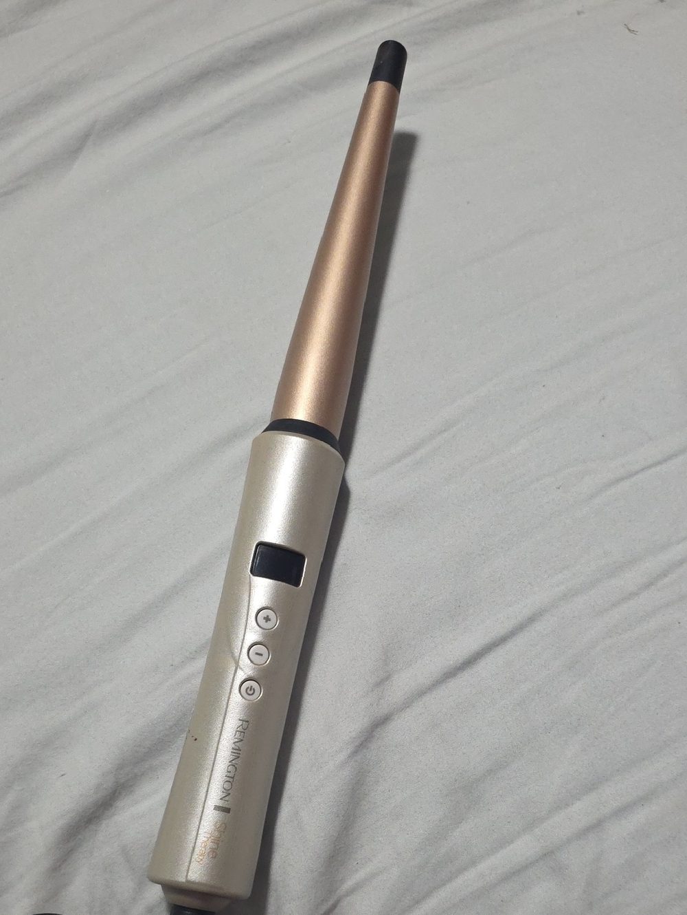 Remington Rose Gold and Silver Tapered Curling Wand